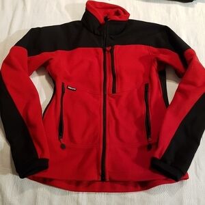 Haglofs women's size 6 red fleece jacket with wind stop membrane
